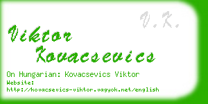 viktor kovacsevics business card